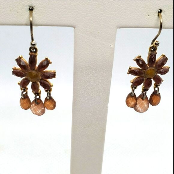 LC Lauren Conrad Dangling Flower Earrings - Picture 1 of 5